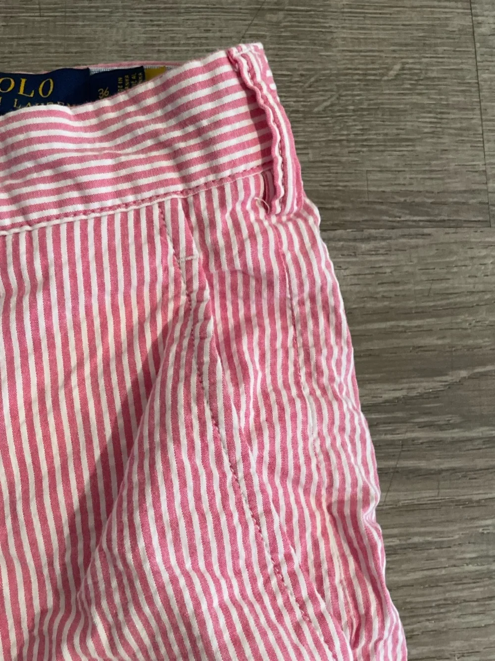 Polo Ralph Lauren Men's Classic Pink & White Striped Seersucker Shorts - Sz 36